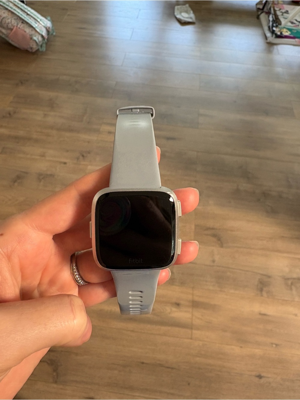fitbit Versa 2 - Lite Light Gray Fitness Smartwatch with Silicone Band